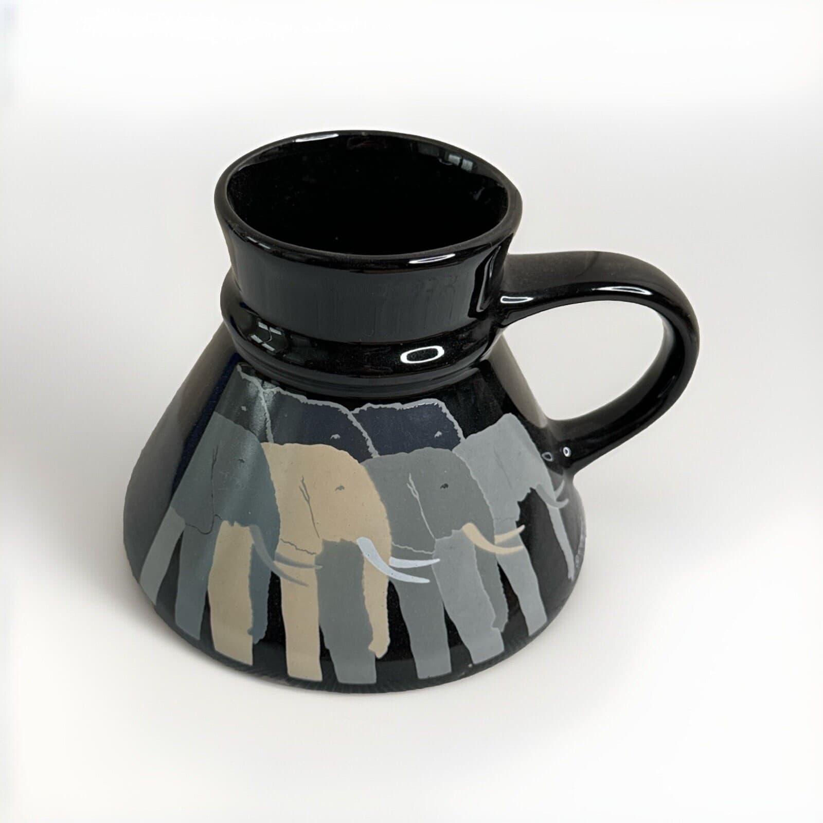 Vintage Otagiri Tom Taylor Elephants "TUSKERS", No Spill Base Travel Mug