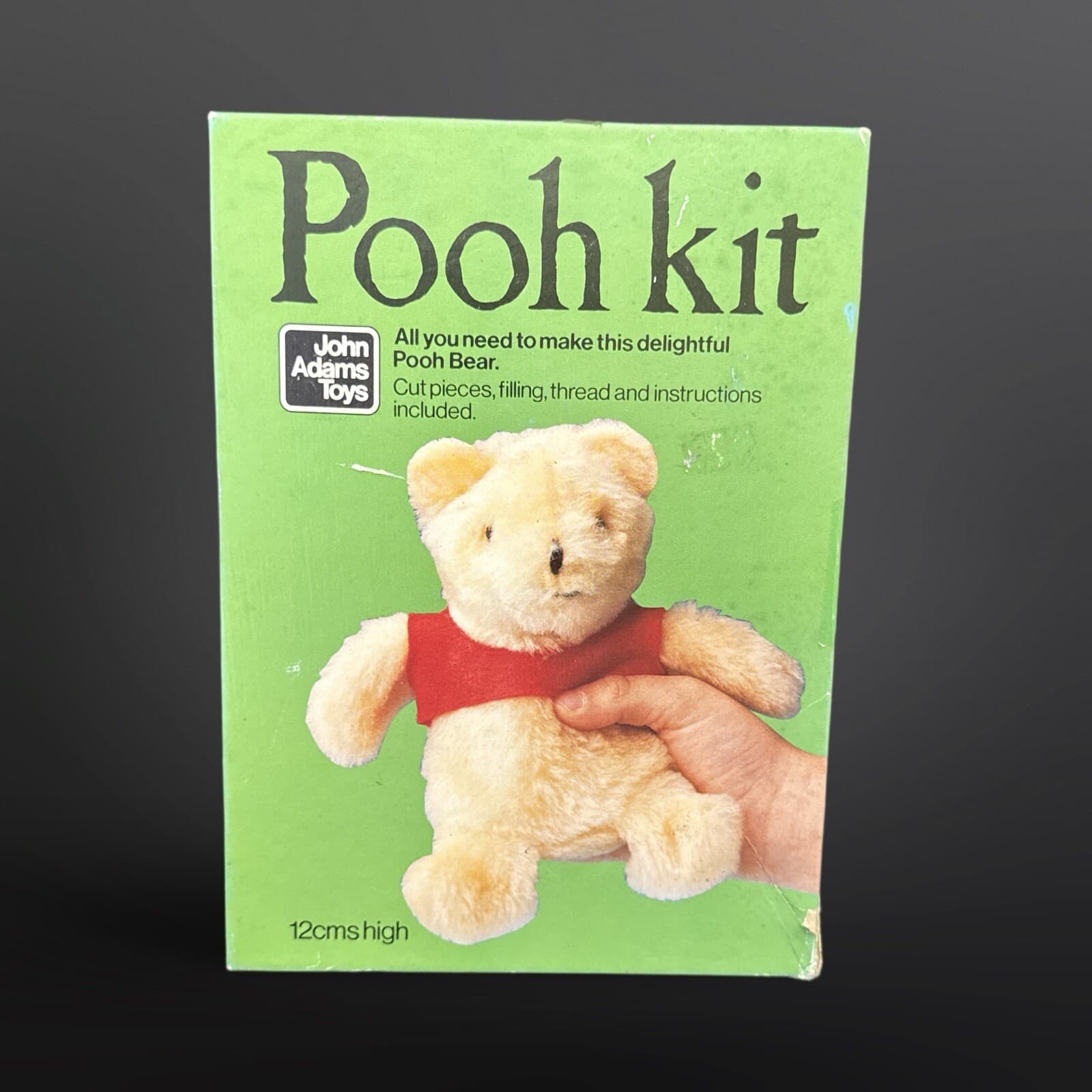 Vintage Open Box NOS John Adams Toys Pooh Kit RARE Winnie The Pooh Plush Kit