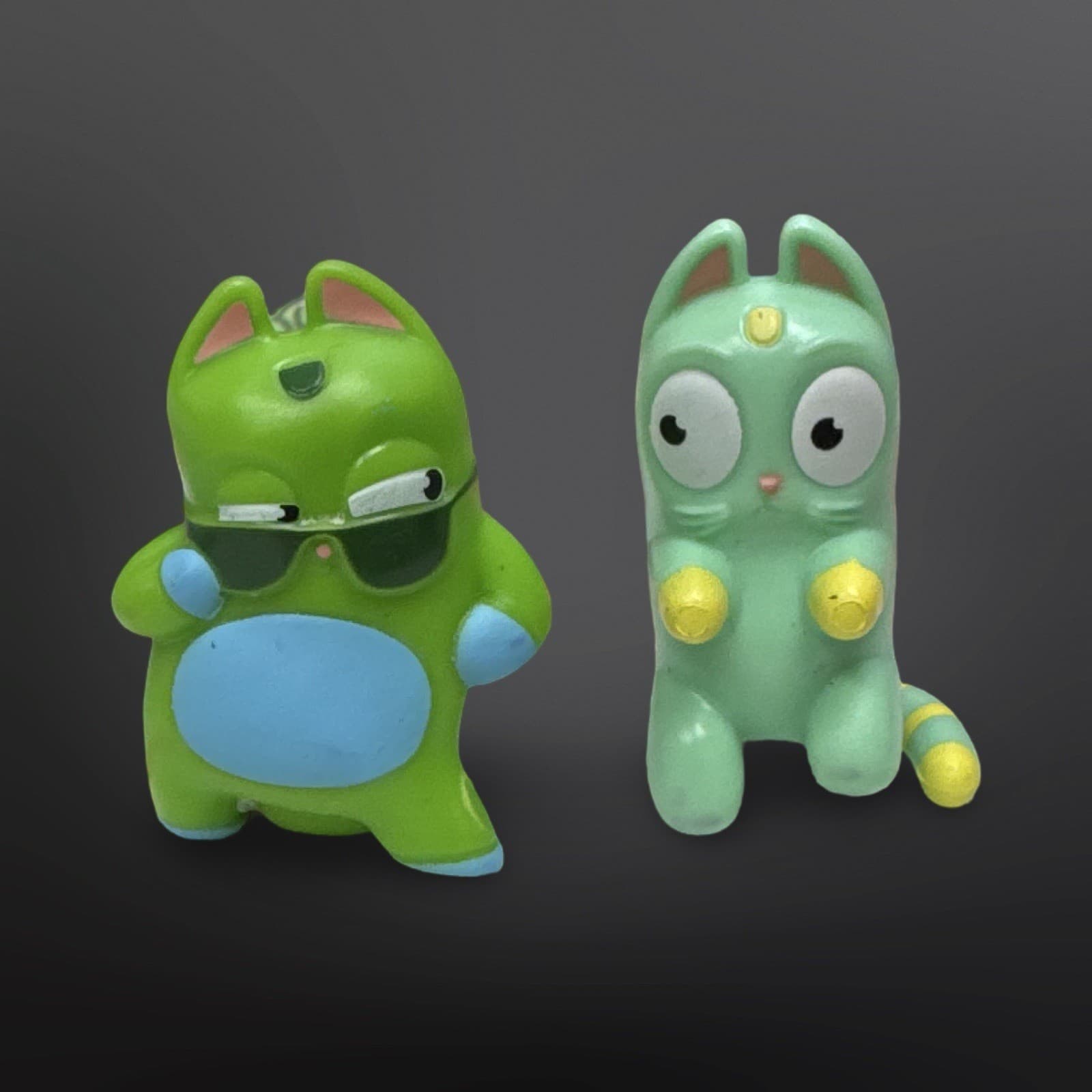 Hasbro Lost Kitties 1.5" Vinyl Figures Lot Of 2 - Eugene & Wheelz