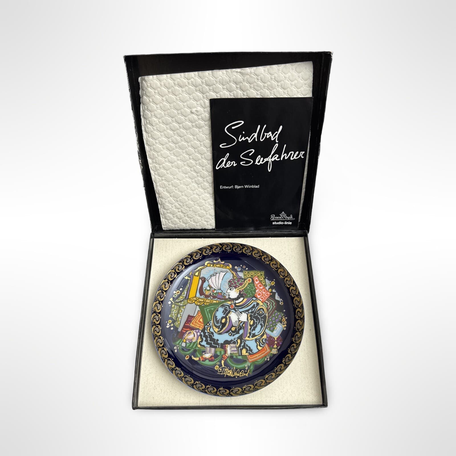 Rosenthal Bjorn Wiinblad Sinbad The Sailor Plate #4 SINDBAD Seefahrer in Baghdad