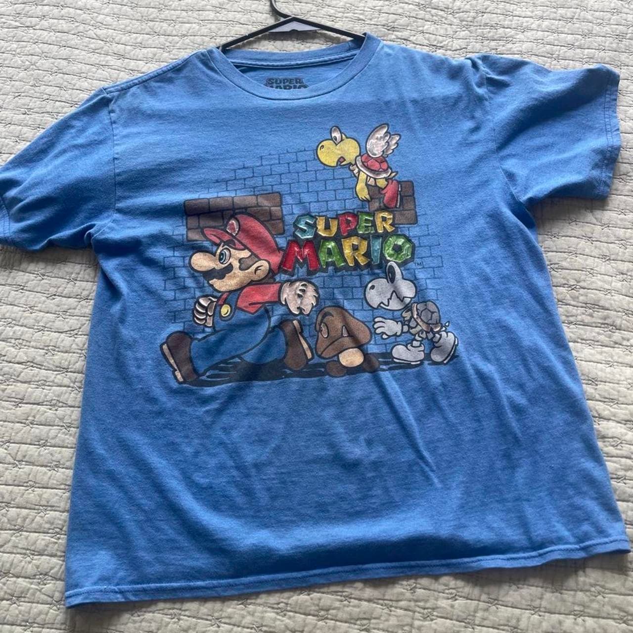 Super Mario Kids Graphic T-Shirt Blue Size L