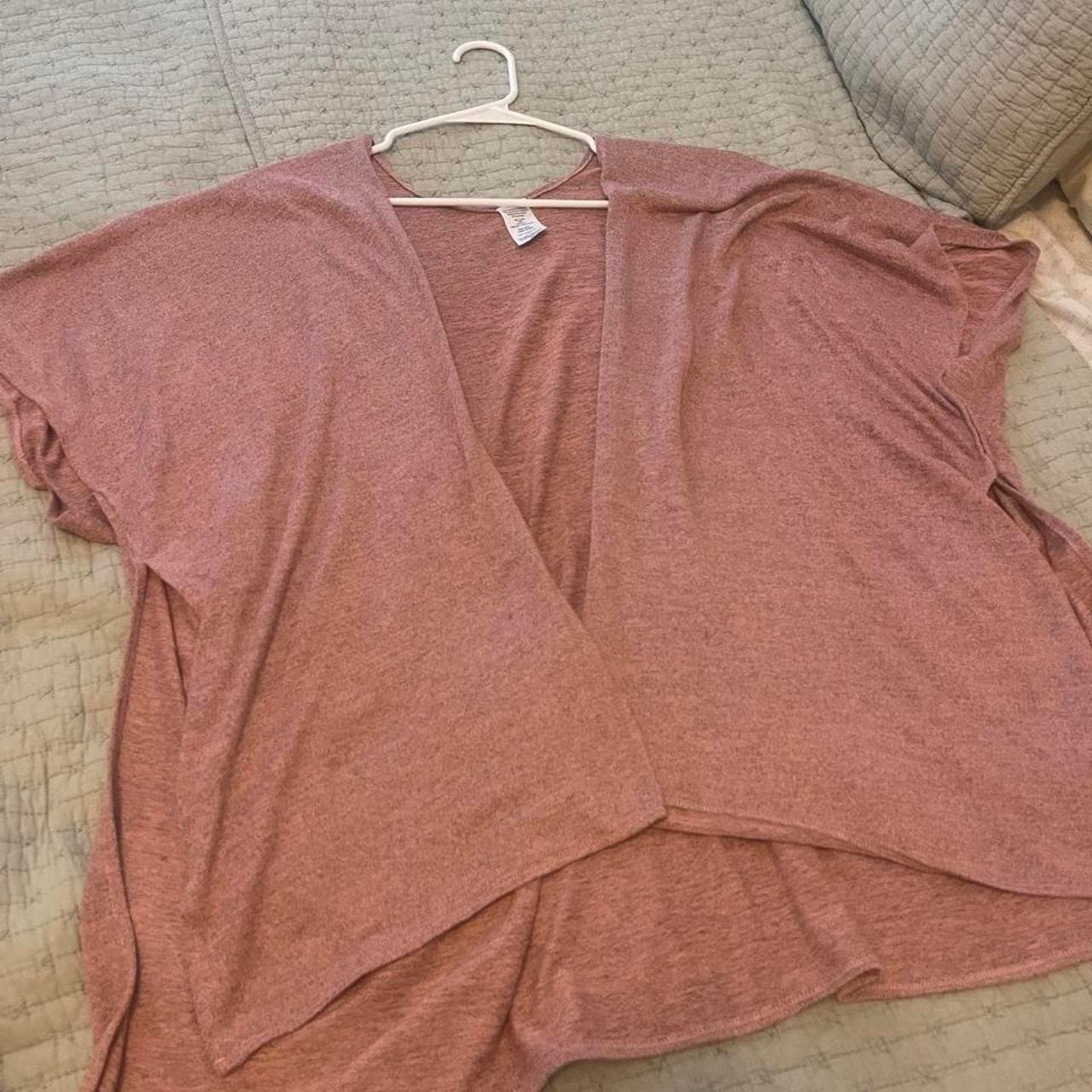 Pink Cotton Blend Cardigan One Size