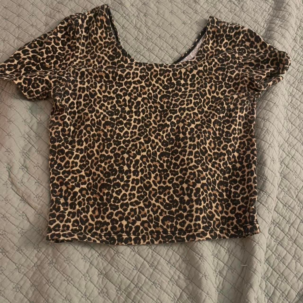 Leopard Print Crop Top Multicolor