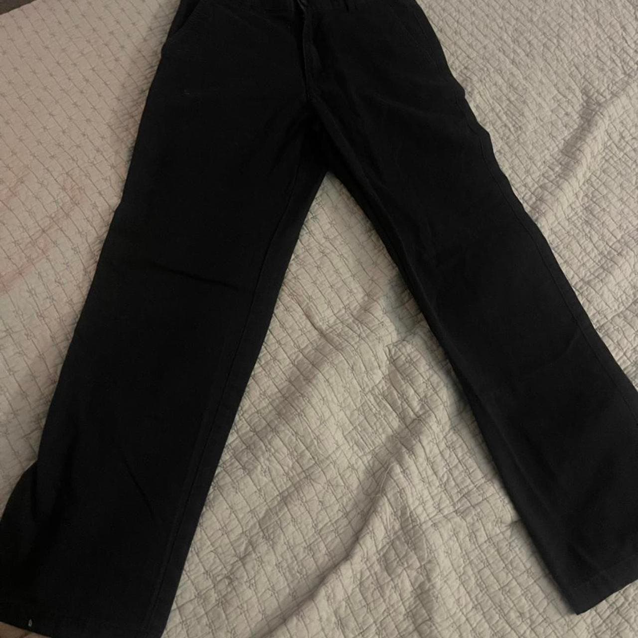 Men's George Black Straight Leg Trousers, Size 30x32