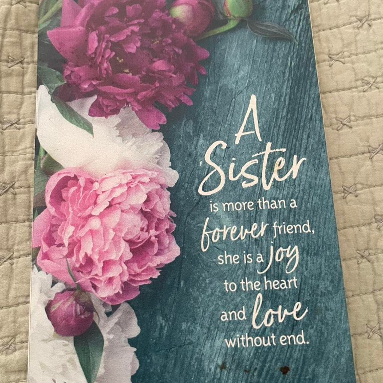 Mardel Sister Quote Canvas with Peonies