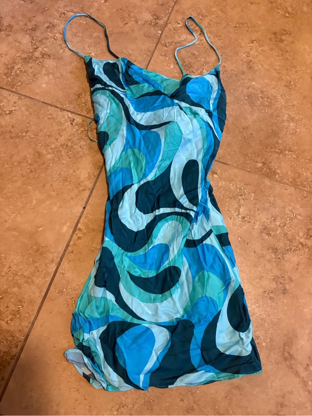 Zara Abstract Print Slip Dress