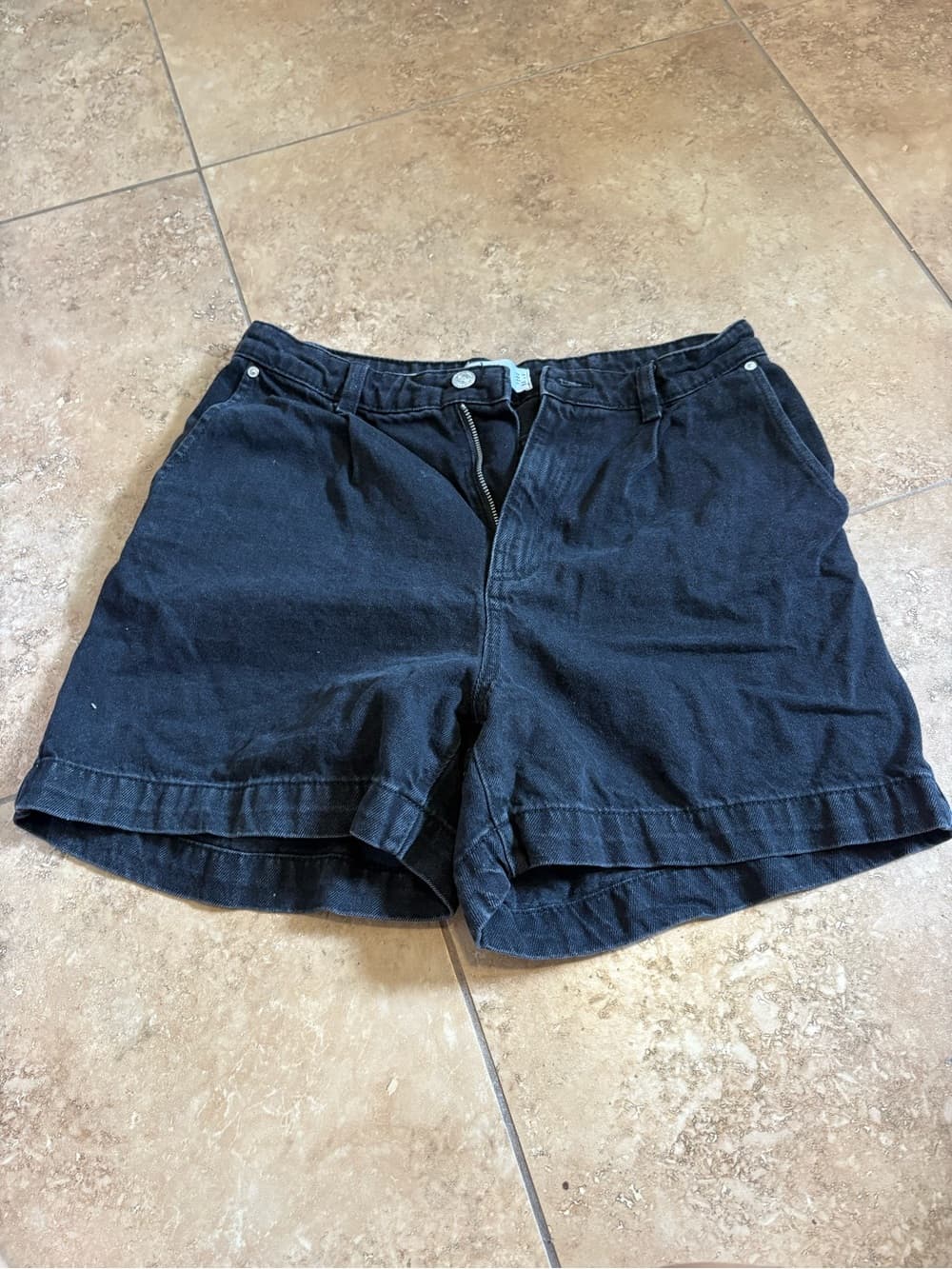 High-Rise Black Women’s Jean Shorts