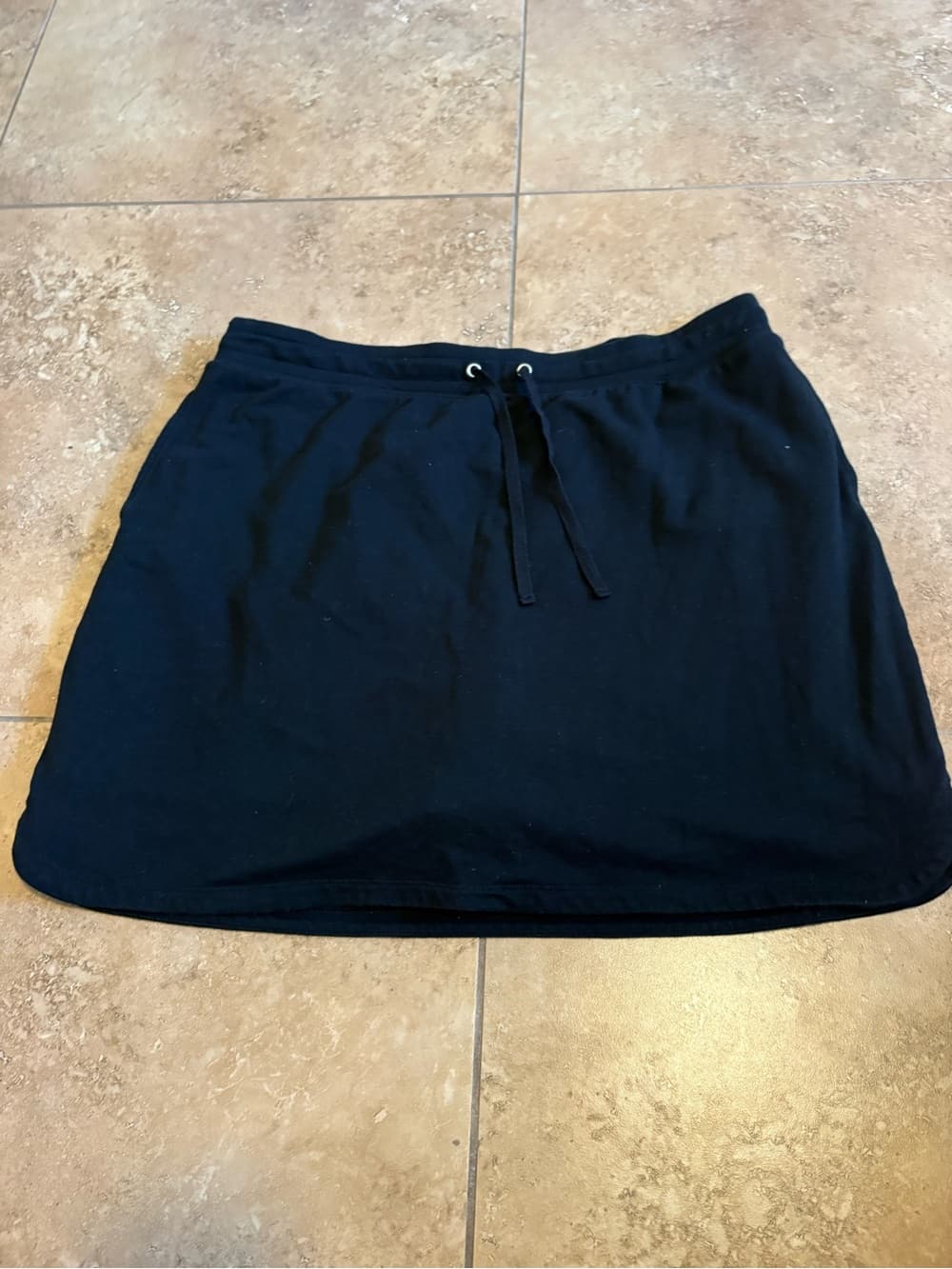 Karen Scott Black Drawstring Mini Skirt