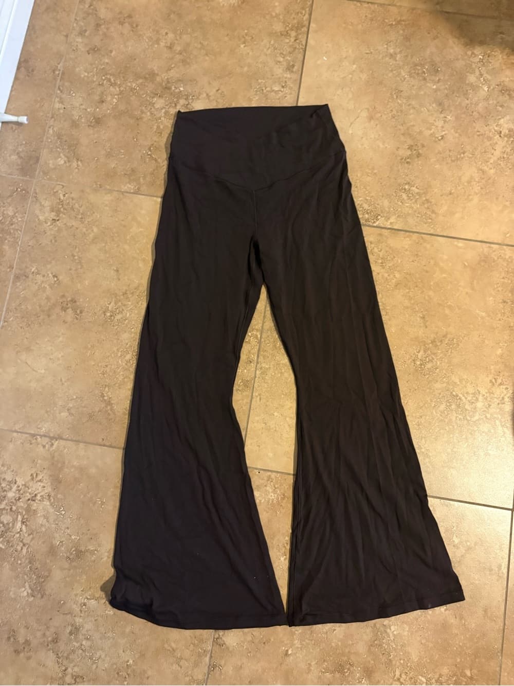aerie Black Wide-Leg High-Rise leggings