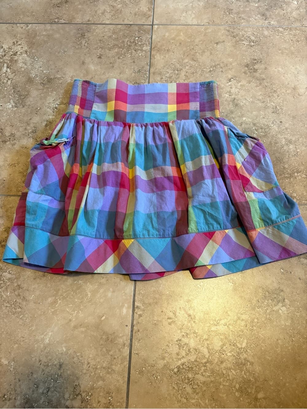 Kimchi Blue Multi-Color Plaid Cotton Mini Skirt