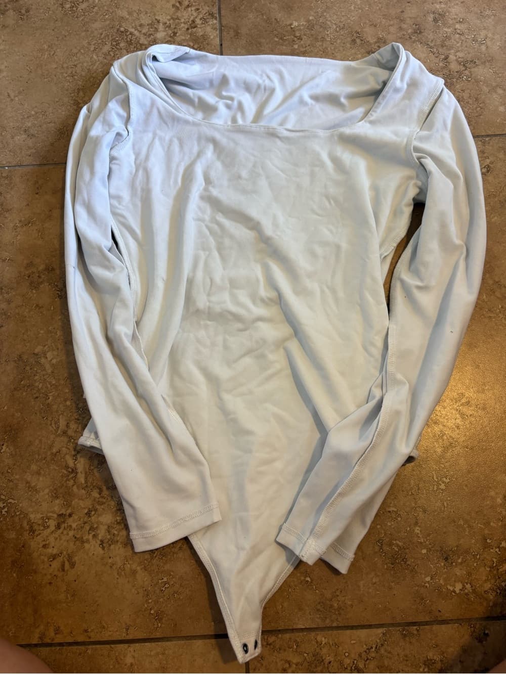 Abercrombie & Fitch Light Blue Long Sleeve Bodysuit