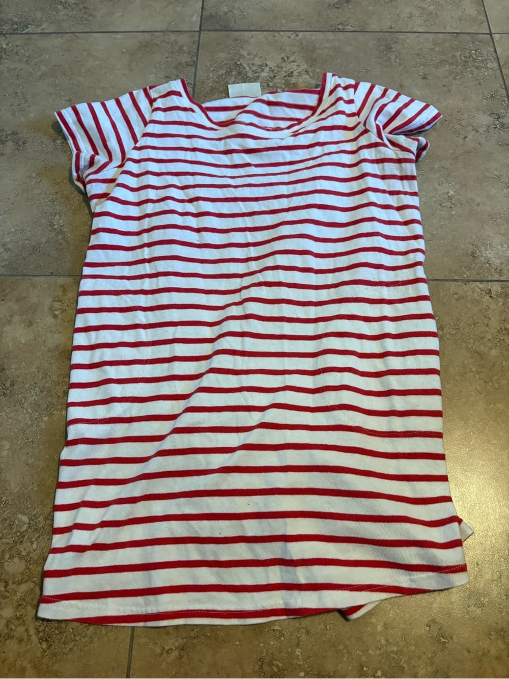 Red and White Striped Dress