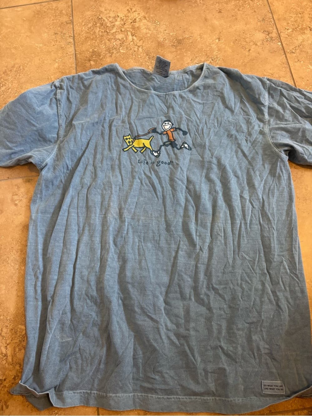 Life Is Good Light Blue Women's Short Sleeve Graphic Tee