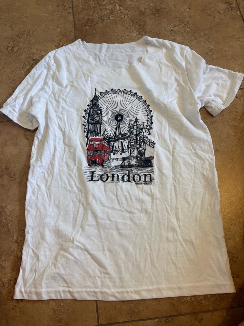 London Graphic White Crew Neck T-Shirt