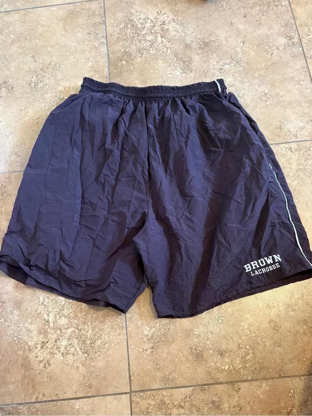 LaCrosse Men's Navy Athletic Shorts with Side Piping
