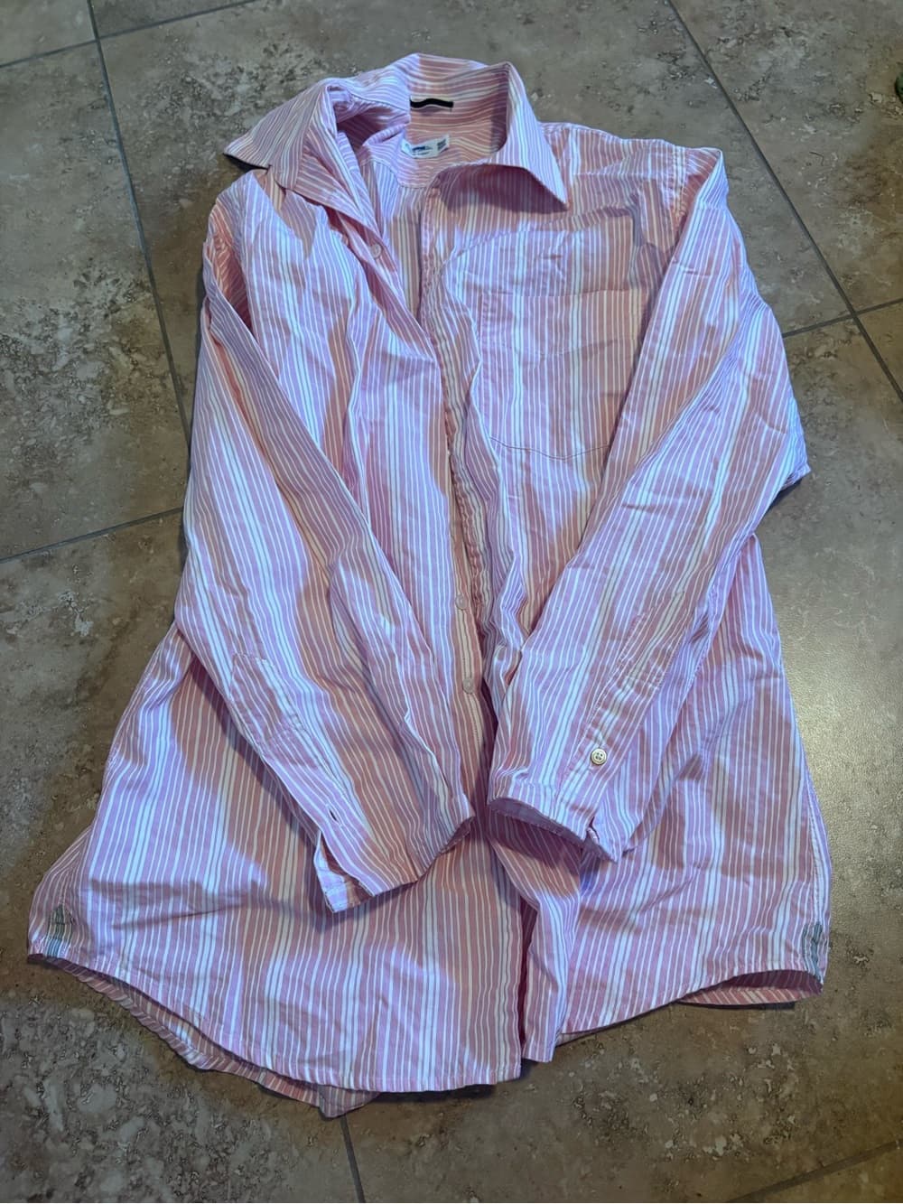 Paul Smith Pink and White Striped Long Sleeve Shirt