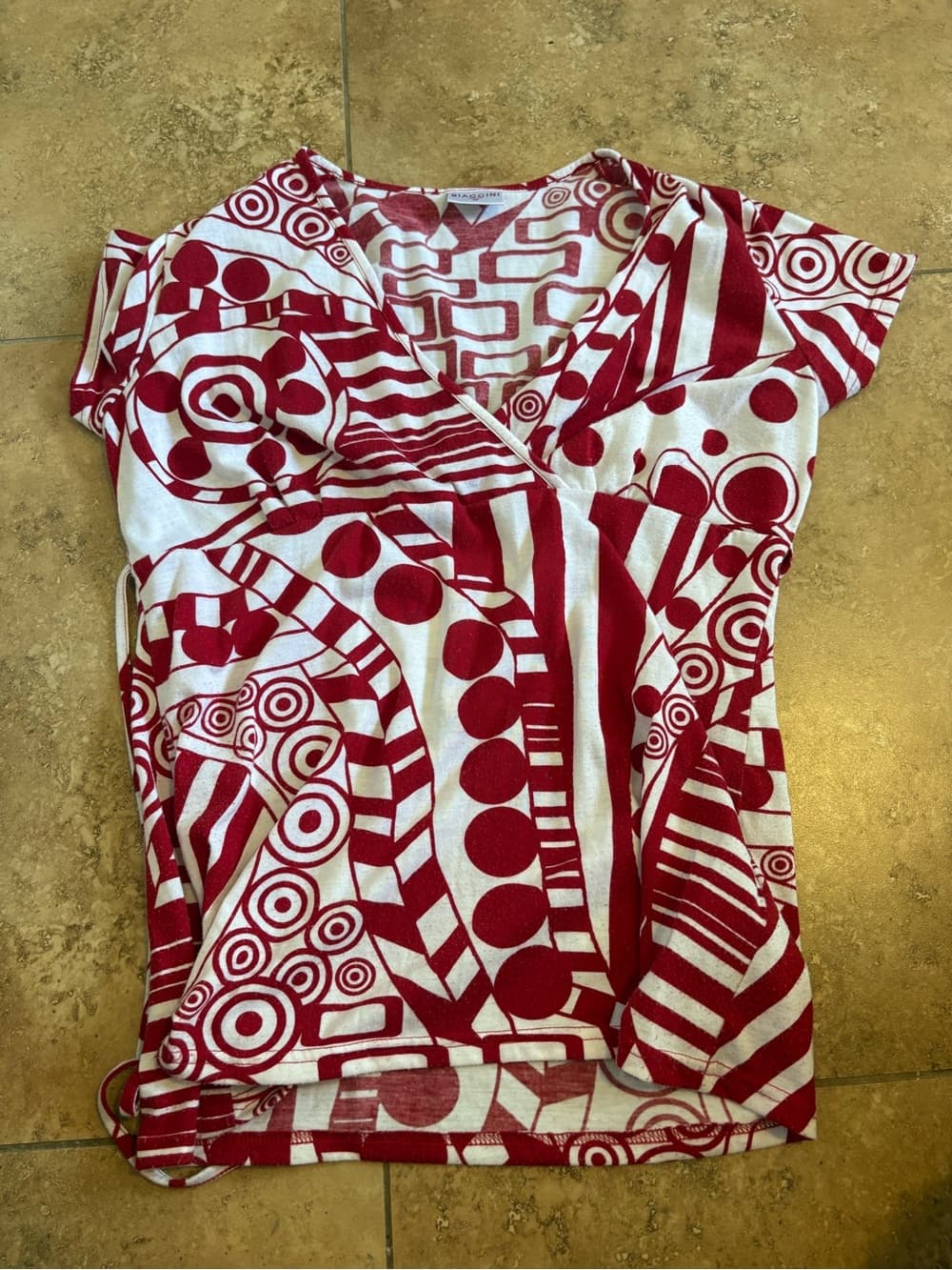 Y2K Graphic V-Neck Women's Top