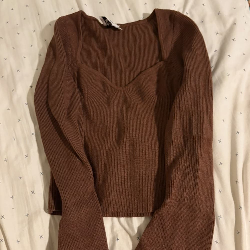 Princess Polly Brown Ribbed Sweater