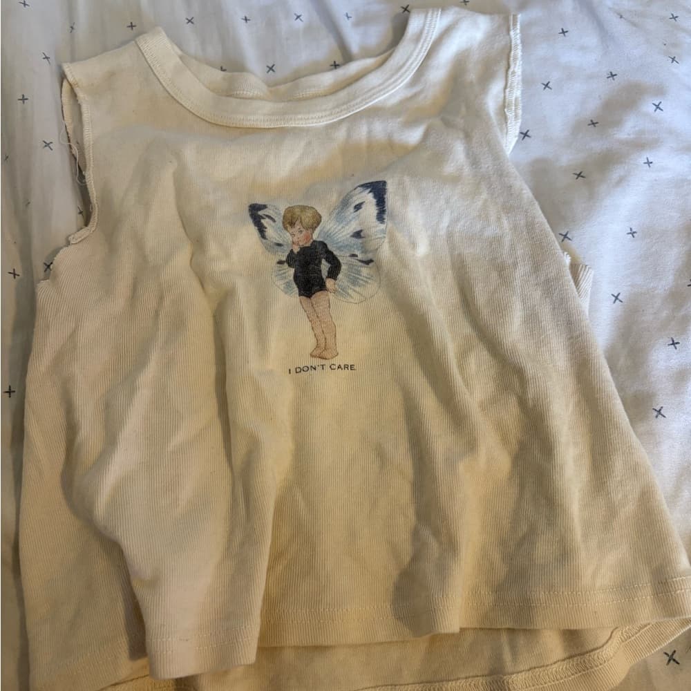 DIY Sleeveless Top with Butterfly Design