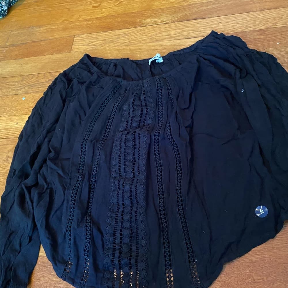 Black off the shoulder top