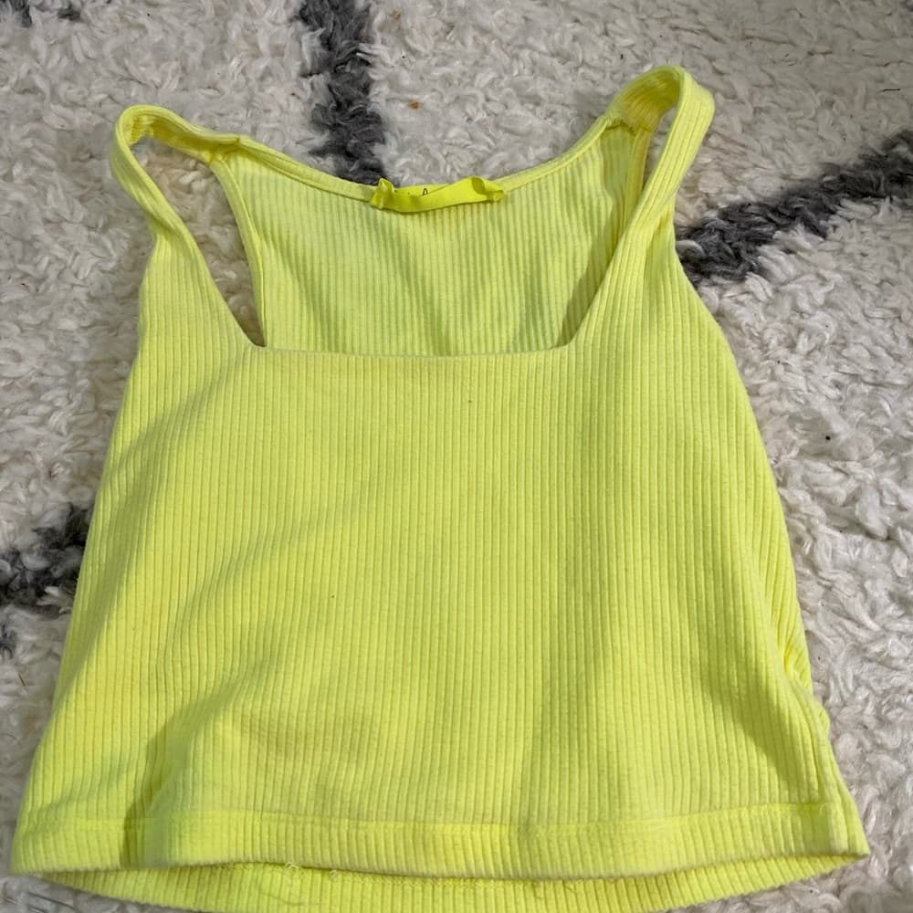 Neon green tank top