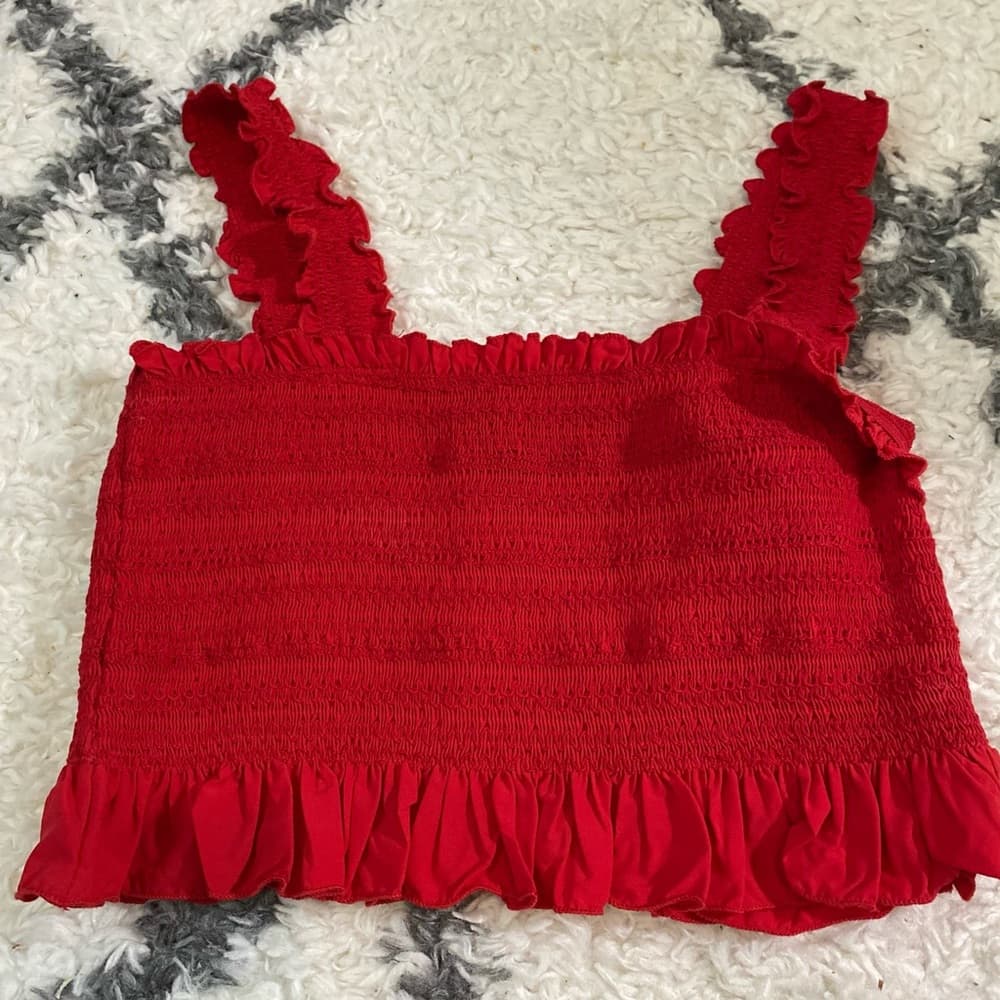 Red tank top