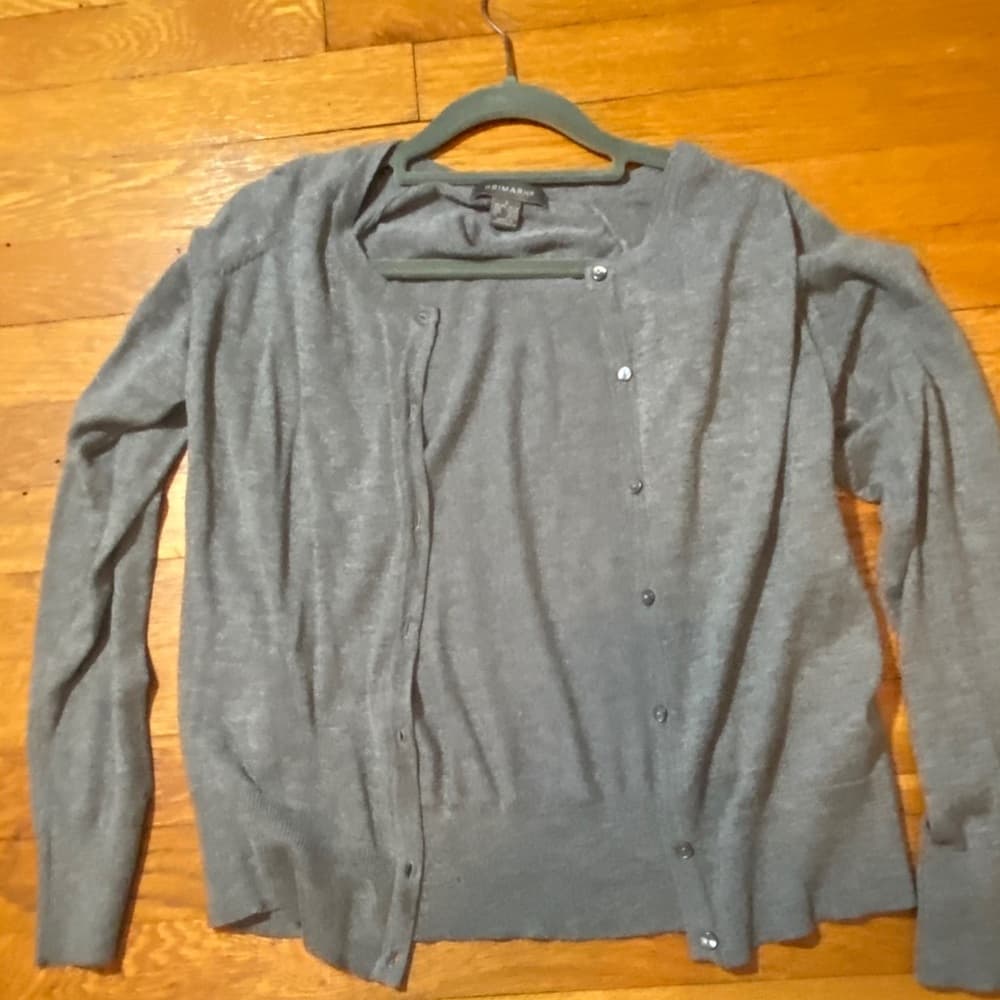 Gray cardigan