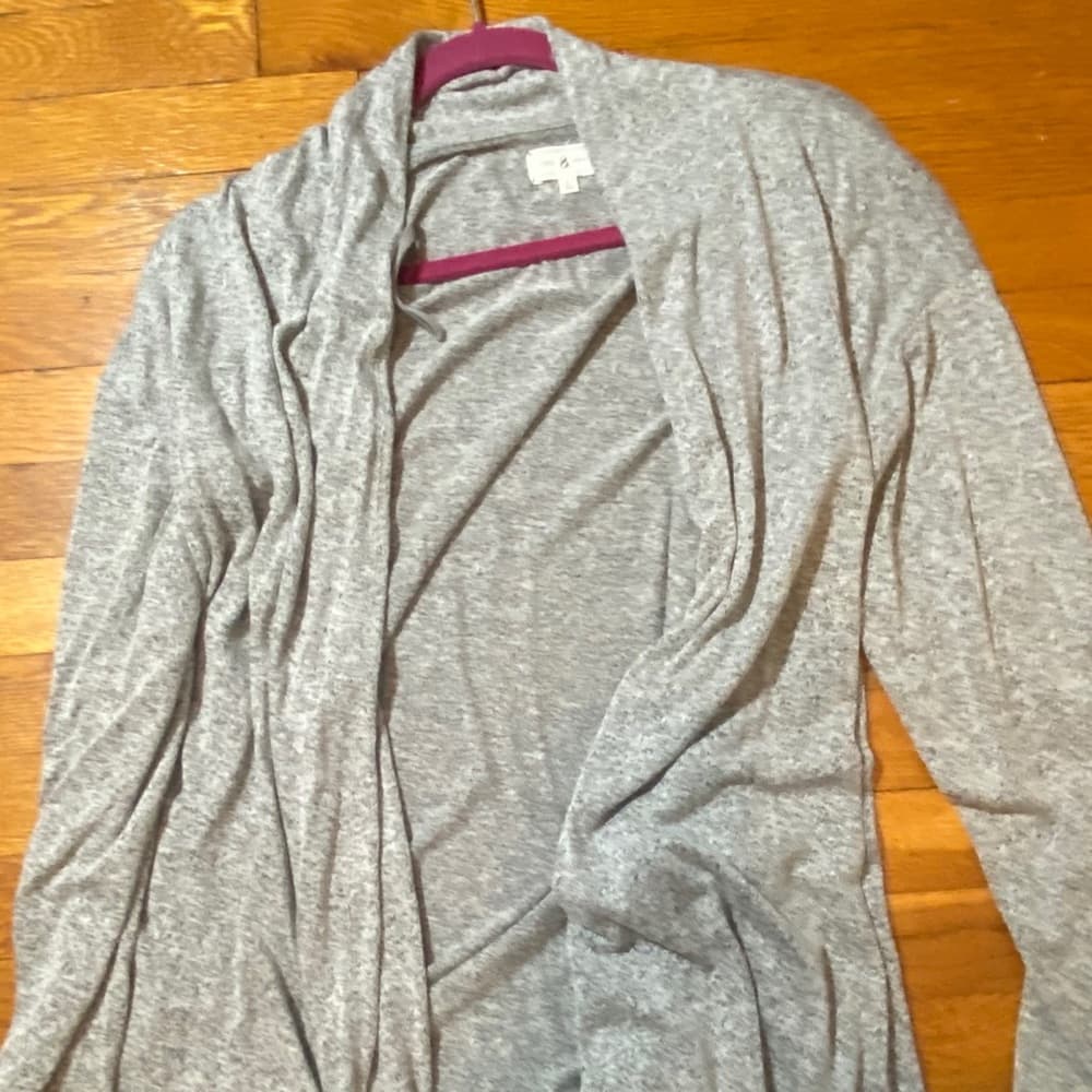Soft gray cardigan
