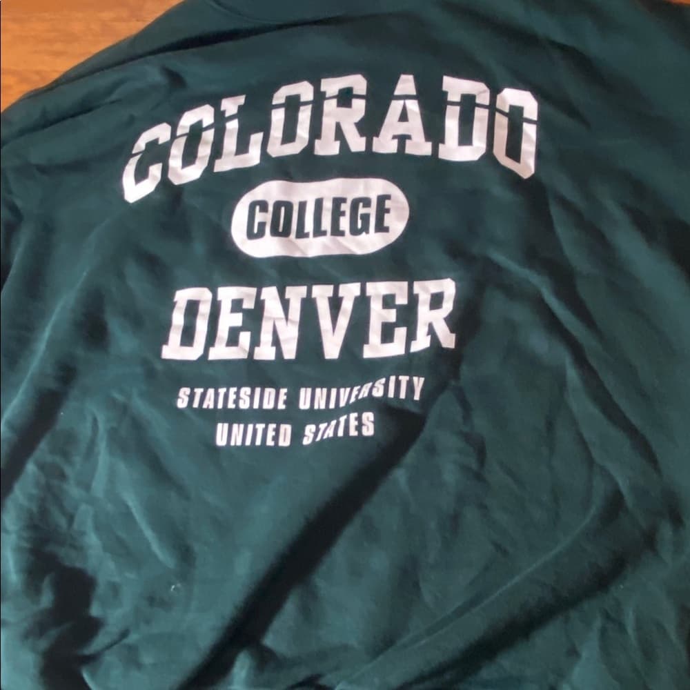 College sweatshirt
