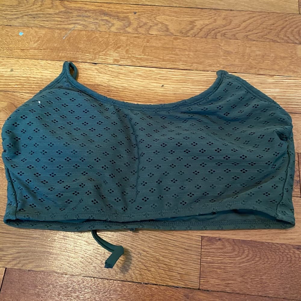 Olive green bikini top