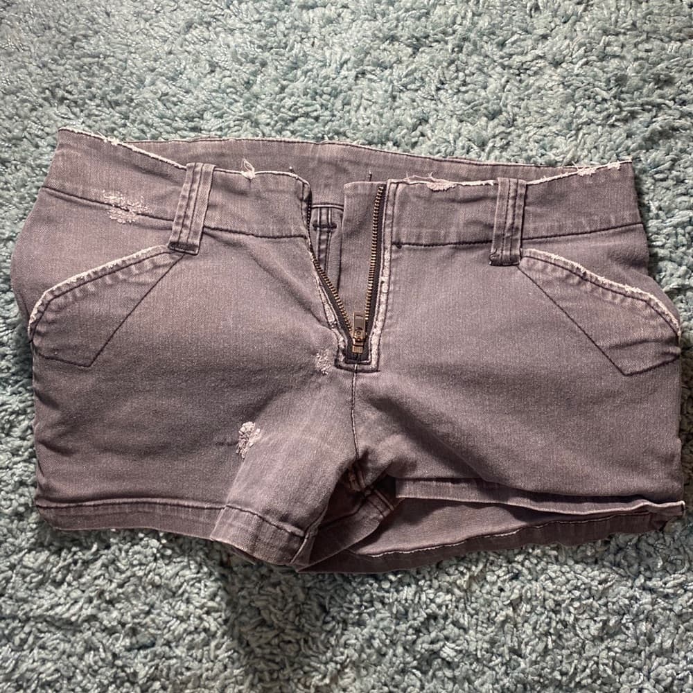 Black jean shorts
