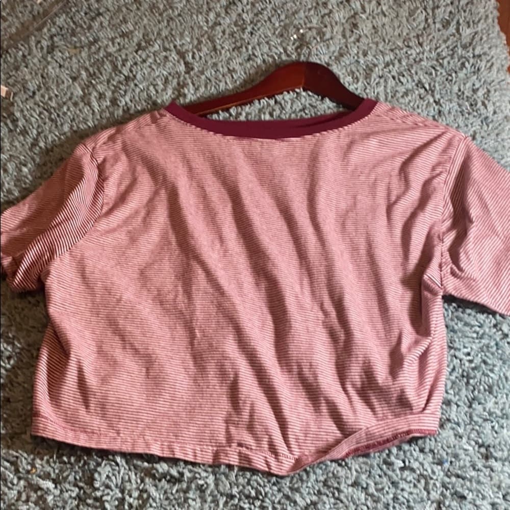 Red stripe boxy tee