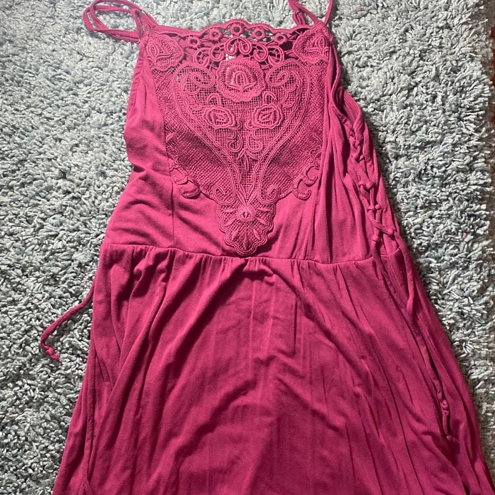 Pink lace dress