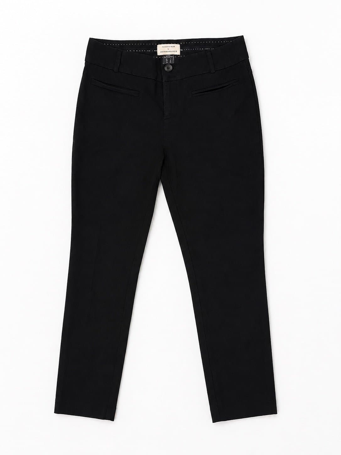 Anthropologie The Essential Slim Black Ankle Dress Pants Women’s Size 4 Career