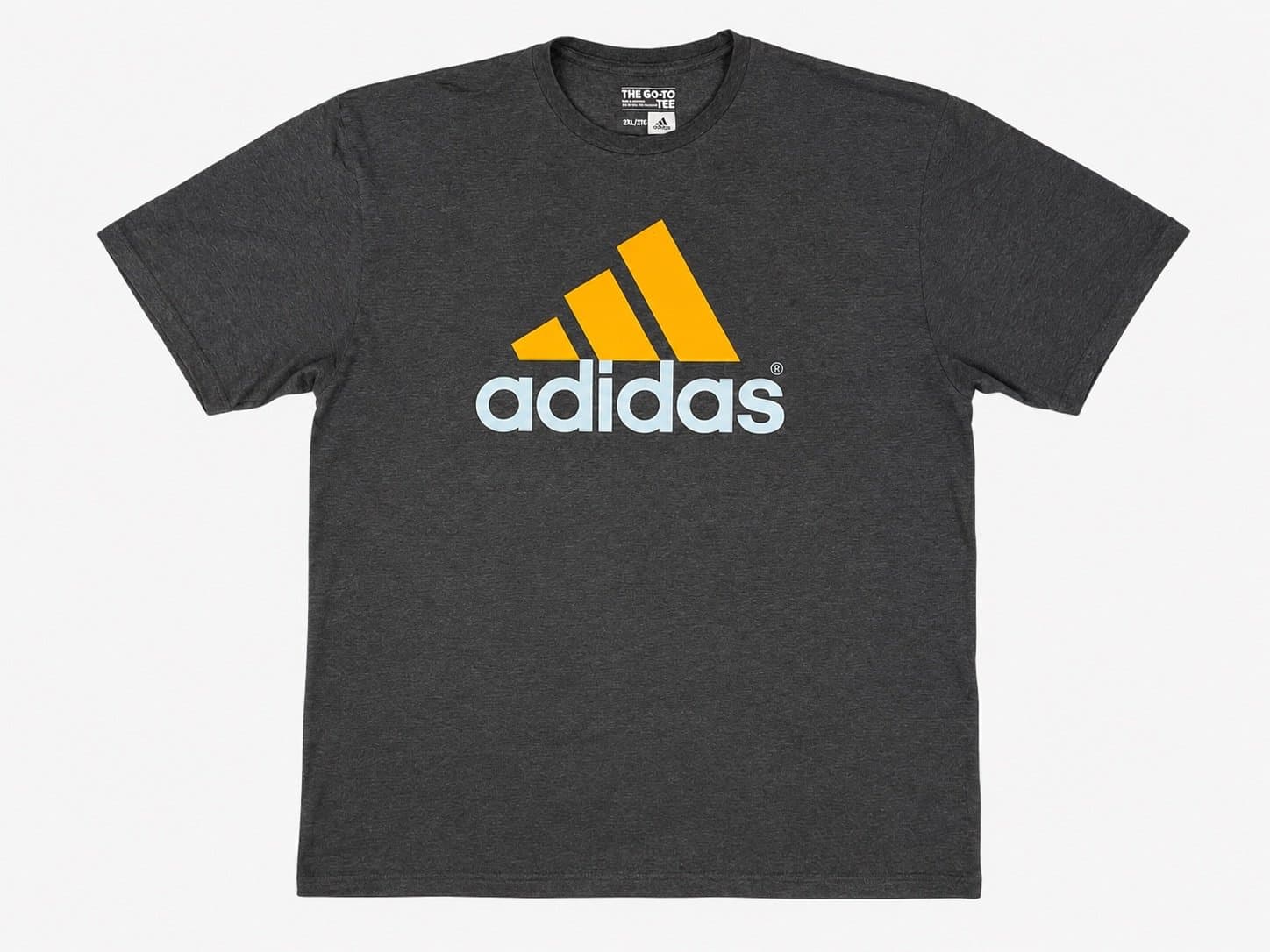 Adidas The Go-To Tee Men’s 2XL Charcoal Heather Logo Graphic T-Shirt Athletic
