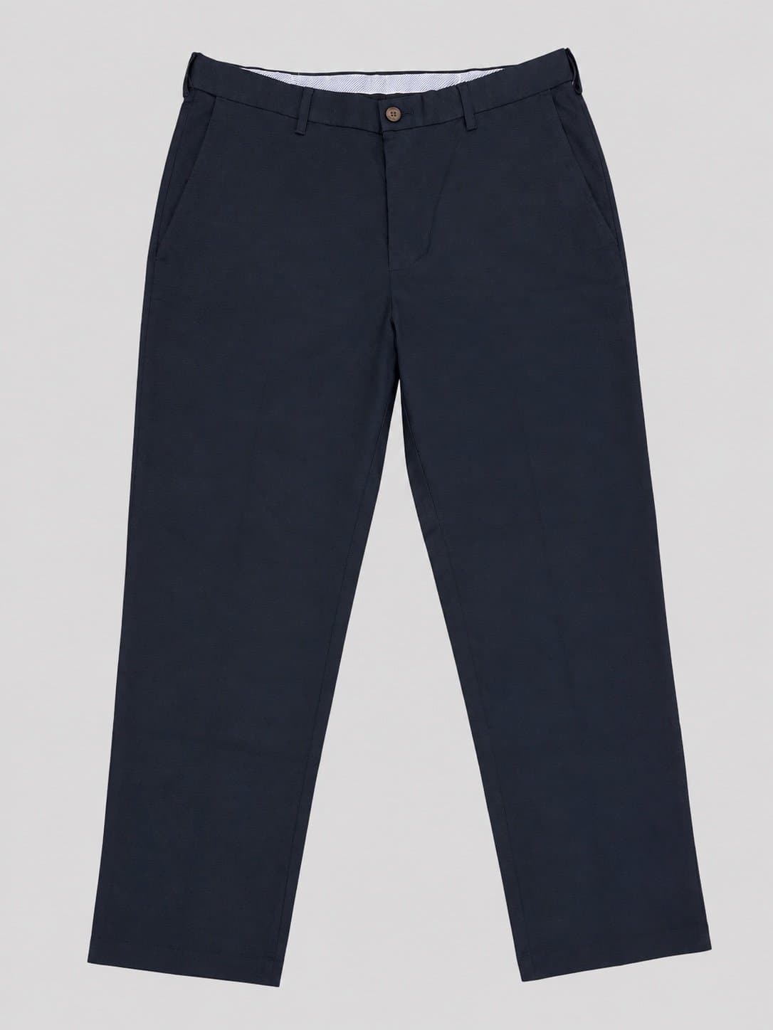 Haggar Classic Fit Premium No Iron Twill Pants Men’s 34x30 Navy Blue Flat Front