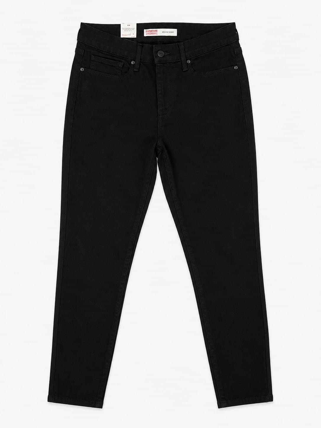 Signature by Levi Strauss Women’s Mid-Rise Skinny Jeans Black Size 10M NWT