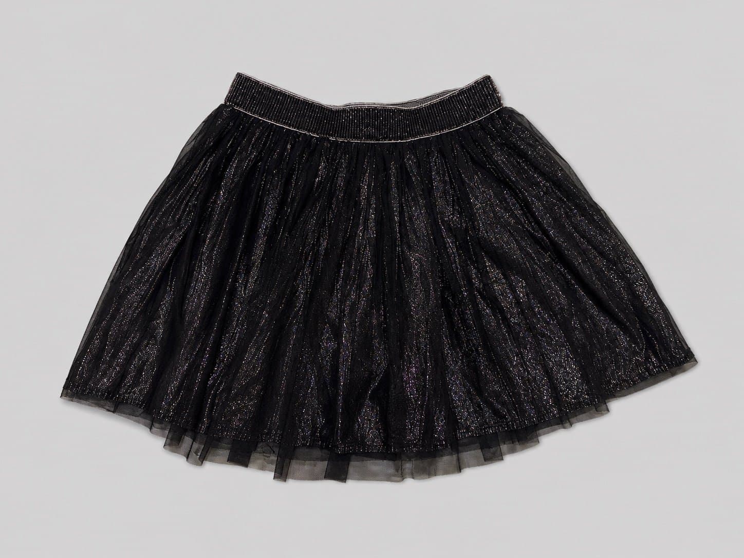 Decree Black Shimmer Tulle Mini Skirt Women’s Small Sparkle Balletcore Fairycore