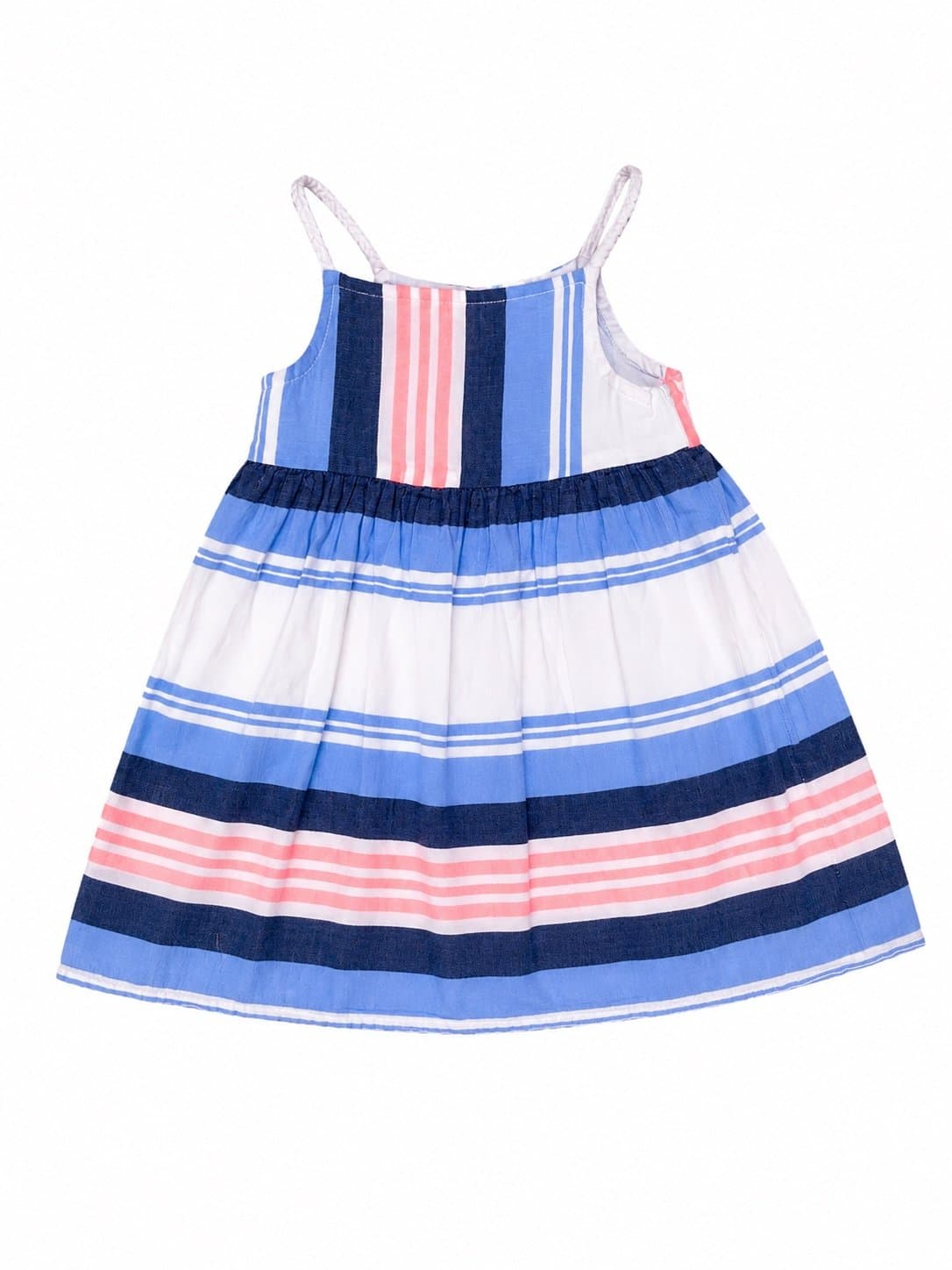 Crazy 8 Girls 2T Striped Sleeveless Sundress Blue Pink White Summer Dress