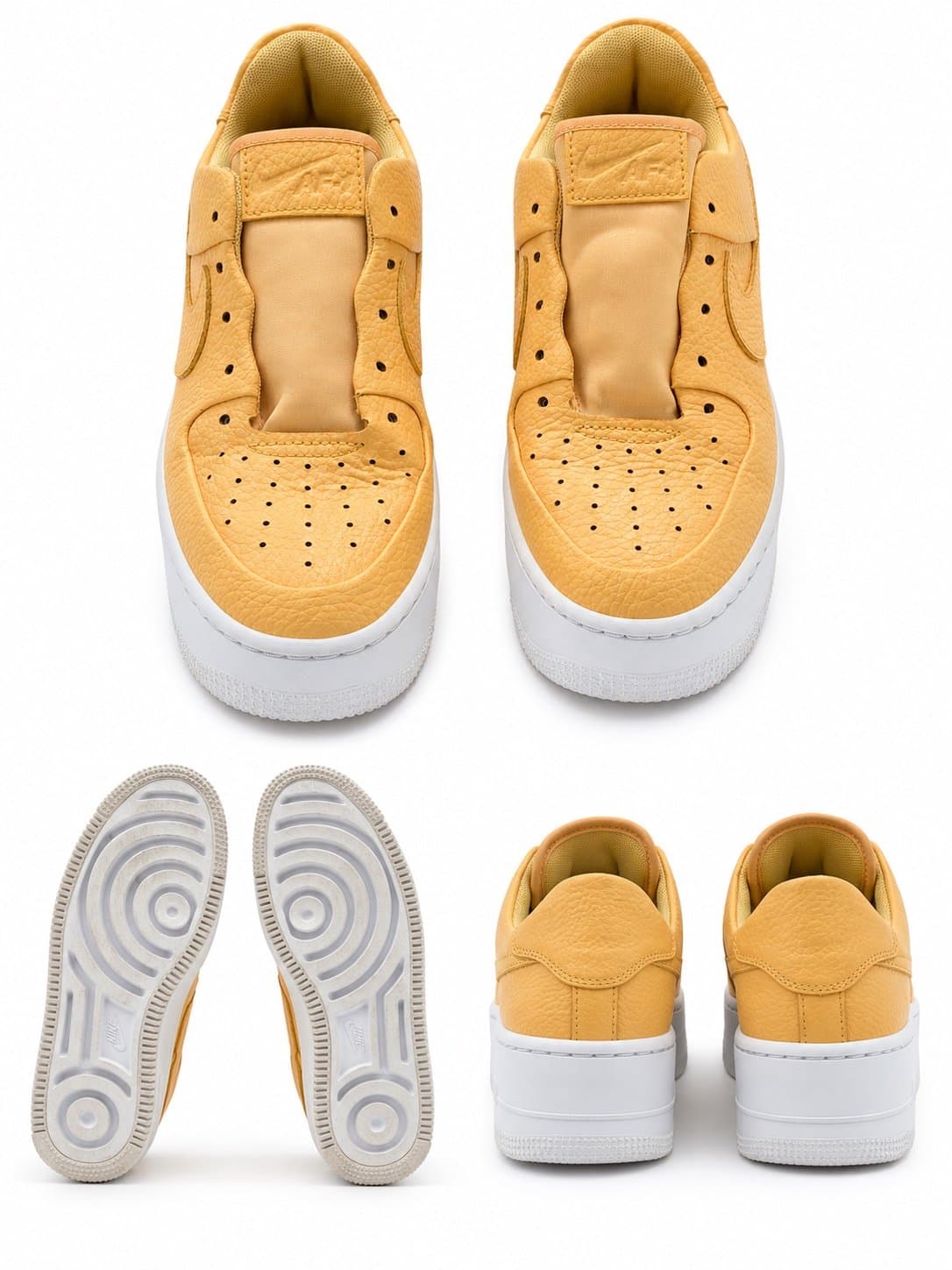 Nike Air Force 1 Sage Low “Topaz Gold” Platform Sneakers Women’s Size 6.5 AR5339