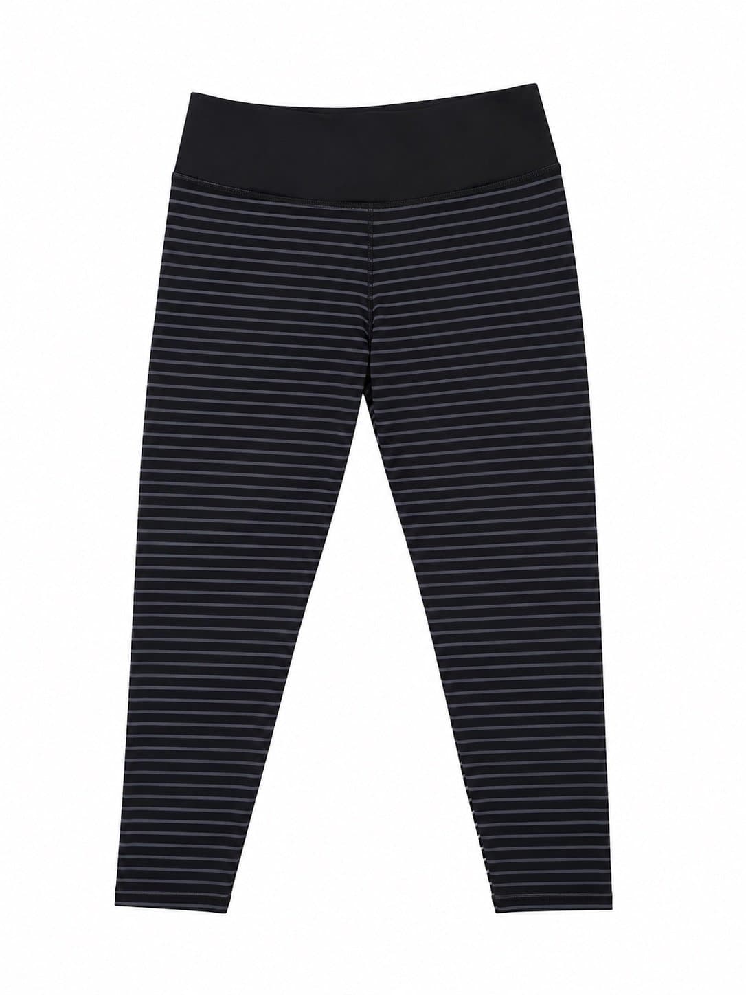 Old Navy Active Women’s XXL Black Gray Striped Cropped Leggings Yoga Workout