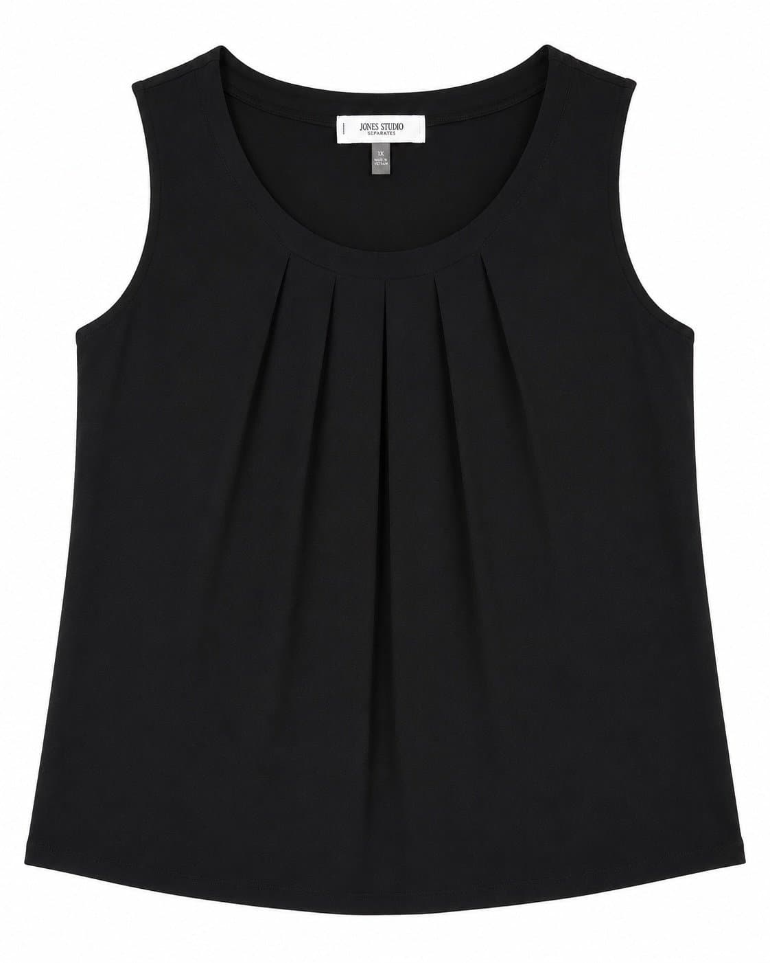 Jones Studio Separates Women’s Black Sleeveless Pleated Blouse Top Size 1X