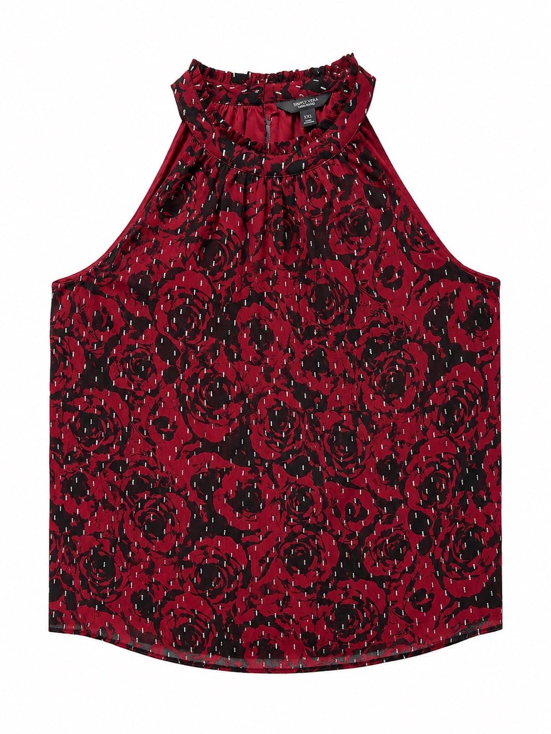Simply Vera Vera Wang Women’s Sleeveless Floral Blouse – XXL