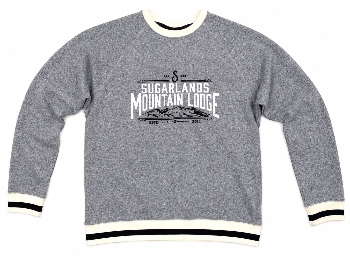 Sugarlands Mountain Lodge Crewneck Sweatshirt Gray Adult XL (Fits XL – No Tag)