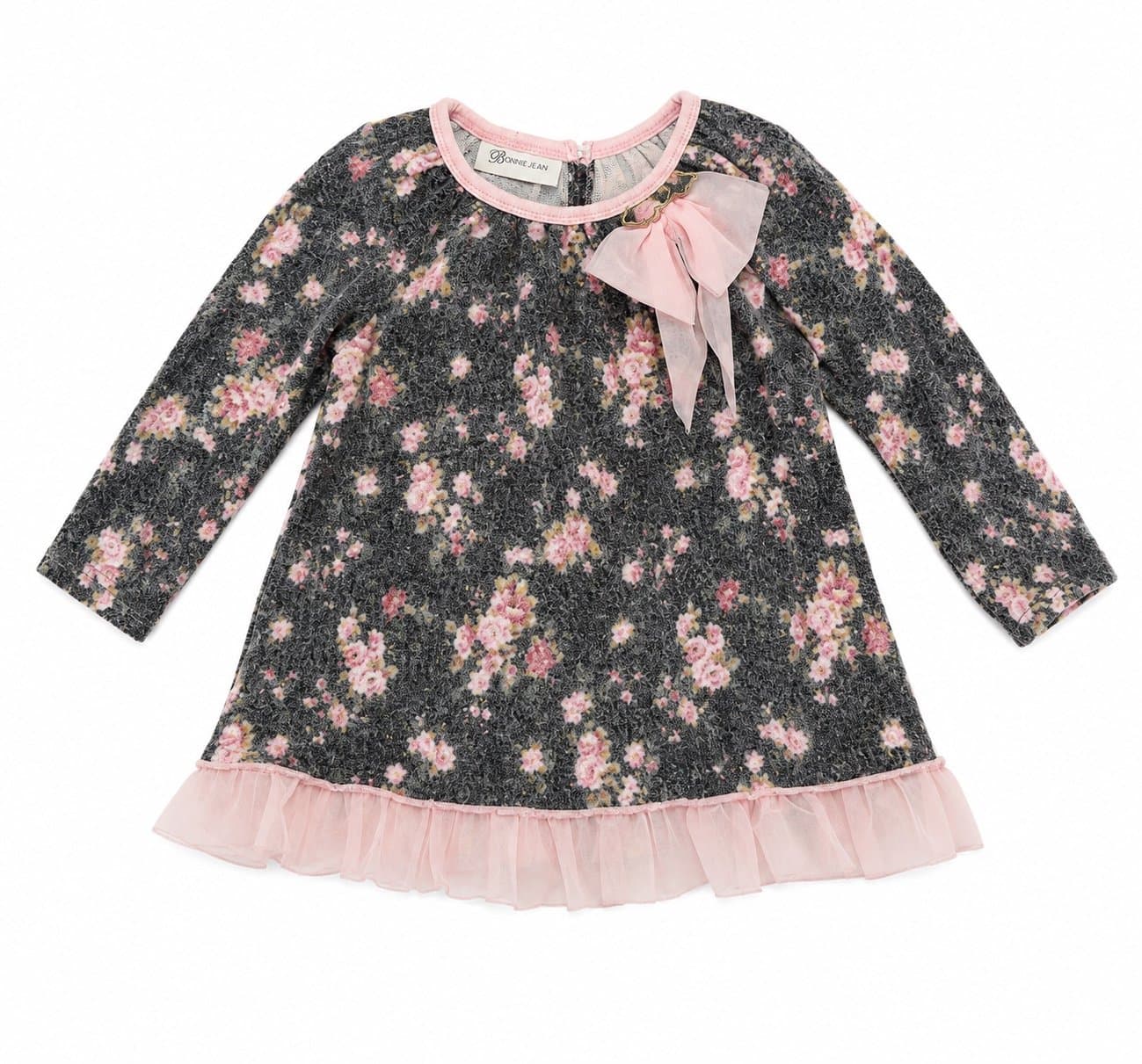 Bonnie Jean Toddler Girls Floral Sweater Dress – Size 2T Adorable Bonnie Jean