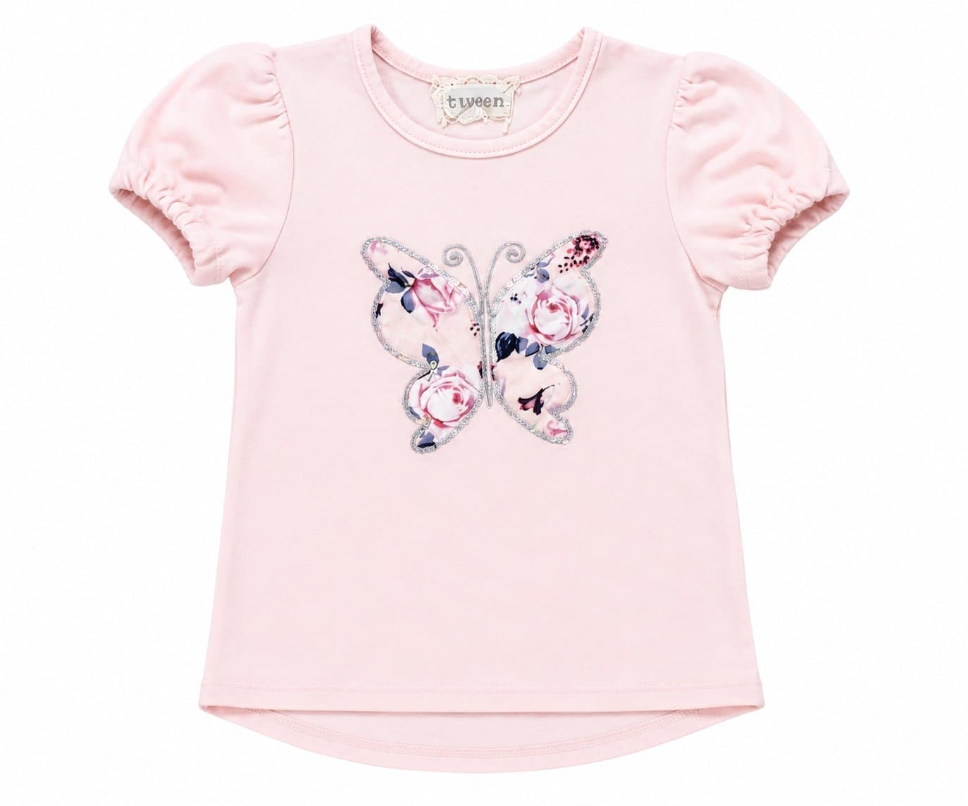BTween Girls Butterfly Shirt – Size 2T