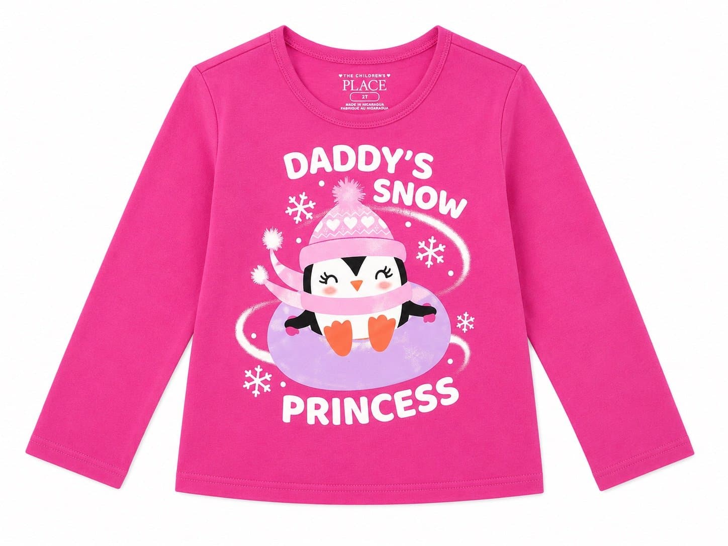The Children’s Place Toddler Girls 2T “Daddy’s Snow Princess” Long Sleeve Shirt