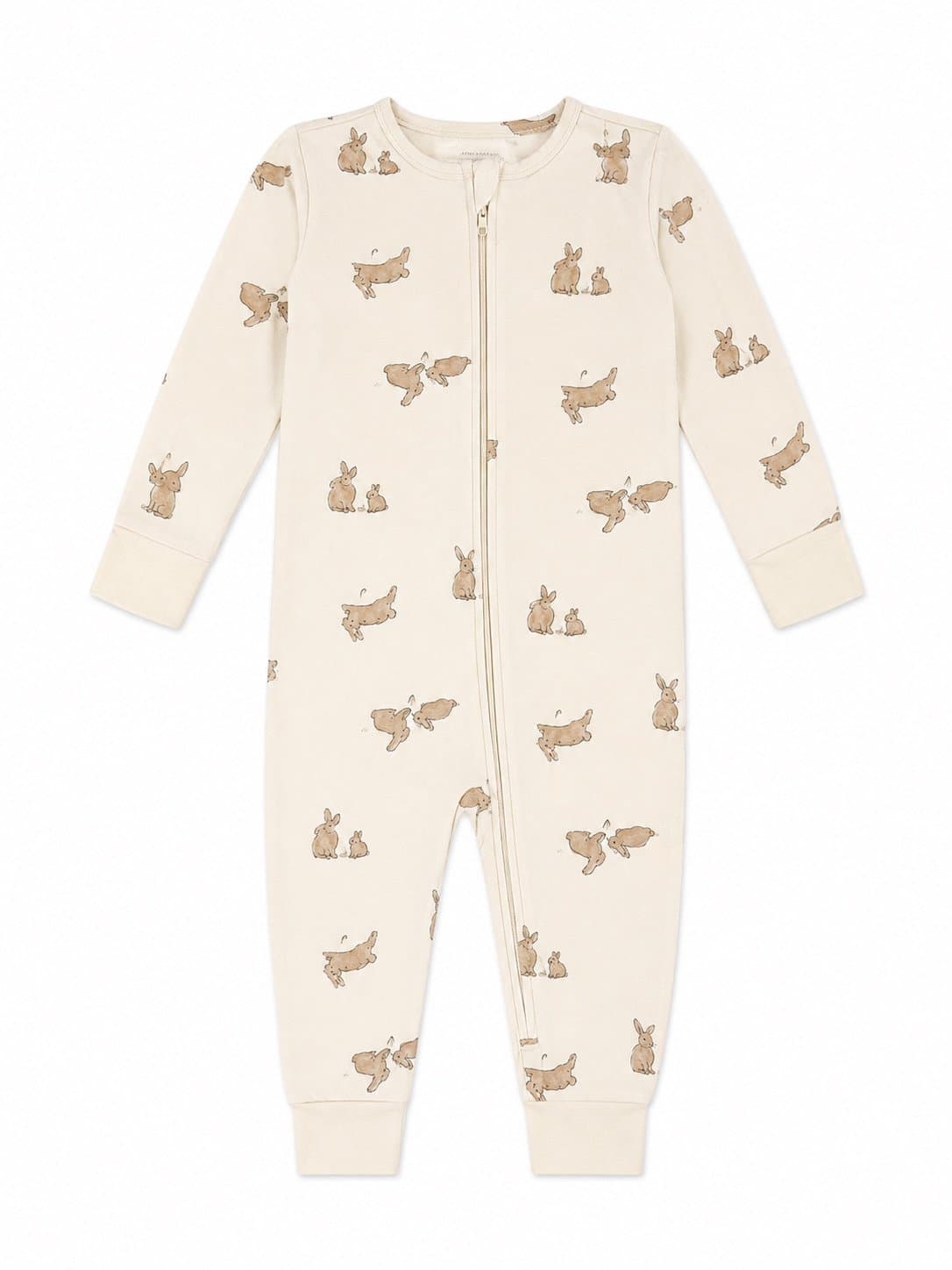Modern Moments by Gerber Bunny Zip Sleeper Pajamas | 2T | Neutral