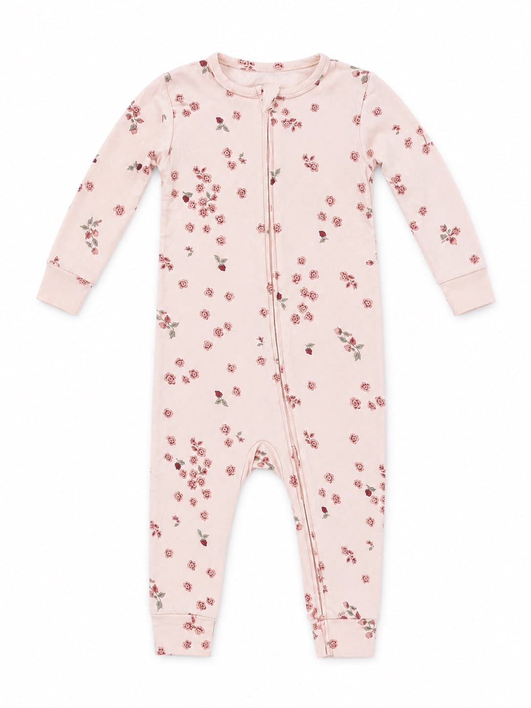 Modern Moments by Gerber Girls 2T Pink Floral Zip Footless Pajama Sleeper Soft