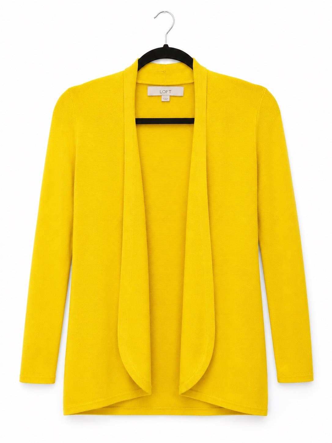 LOFT Women’s Open Front Cardigan Sweater - Bright Yellow - XS